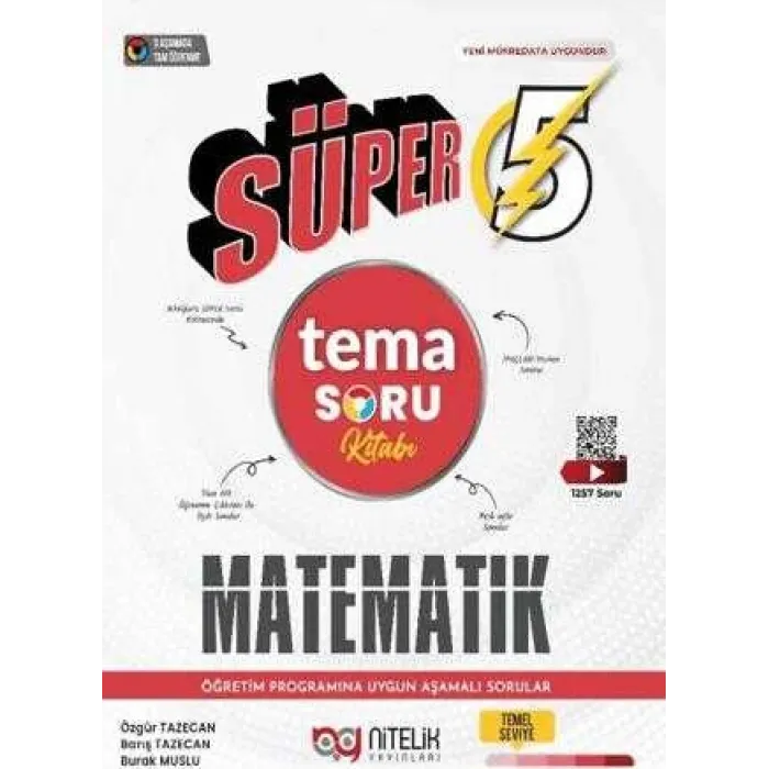 Nitelik Yayınları 5. Sınıf Süper Matematik Tema Soru Kitabı