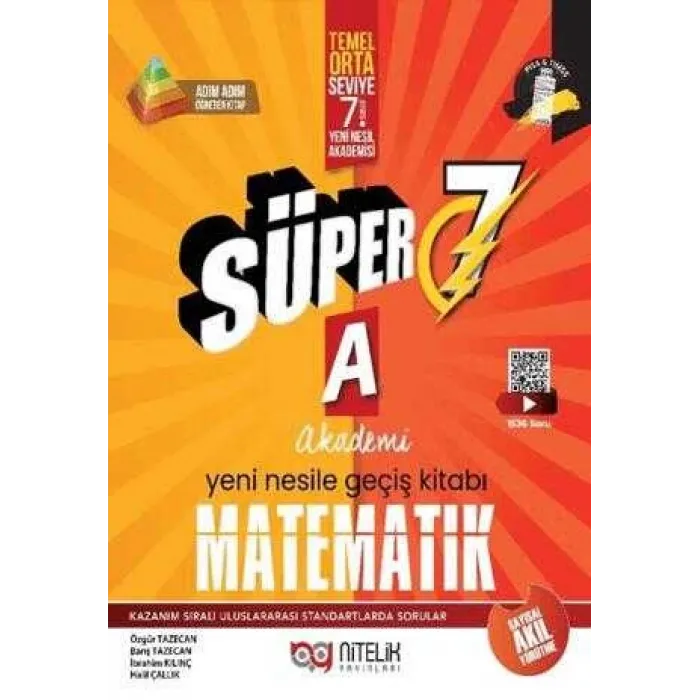 Nitelik Yayınları 7. Sınıf Süper Matematik Soru Kitabı A