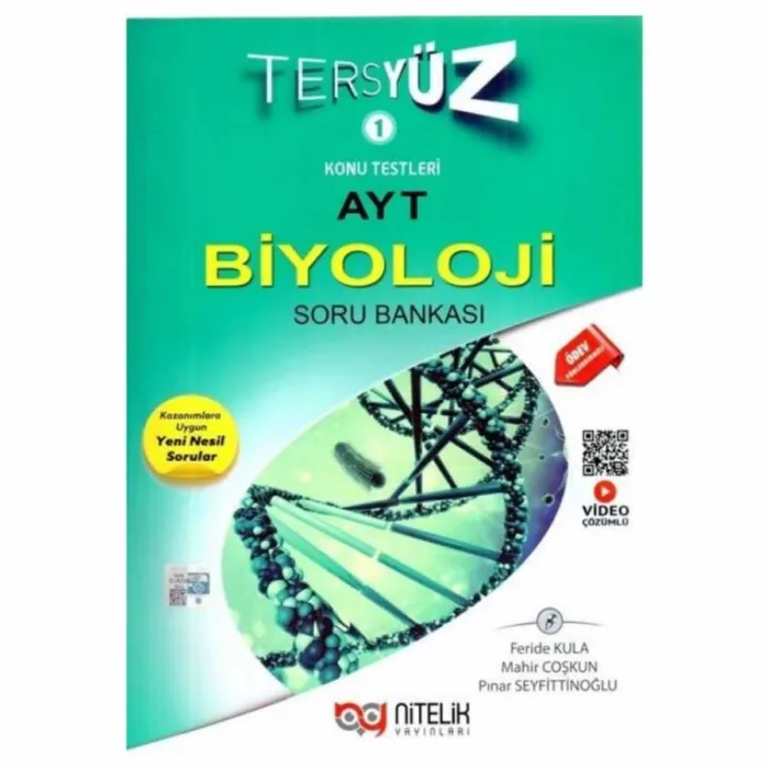 Nitelik Yayınları AYT Biyoloji Tersyüz Soru Bankası