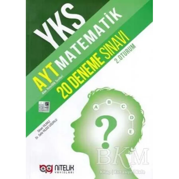 Nitelik Yayınları Nitelik YKS AYT Matematik 20 Deneme 2.Oturum
