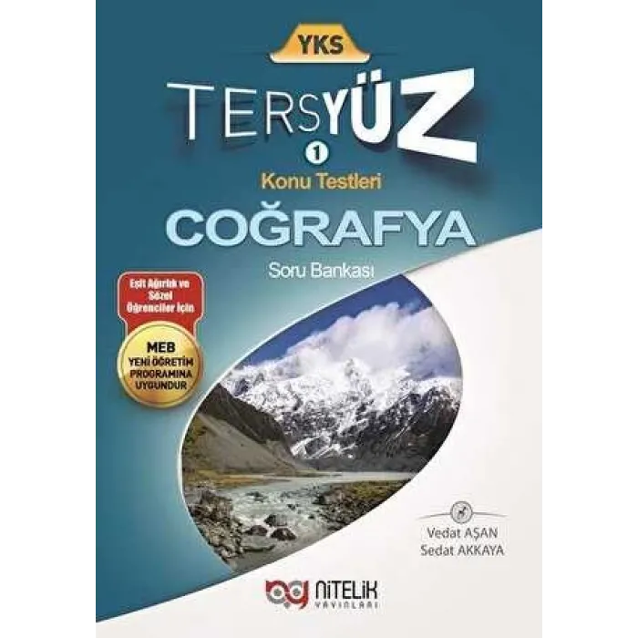 Nitelik Yayınları Nitelik YKS TYT AYT Coğrafya Tersyüz Soru Bankası