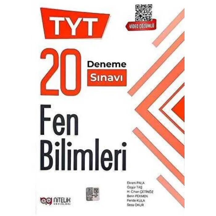 Nitelik Yayınları Nitelik YKS TYT Fen Bilimleri 20 Deneme Sınavı Video Çözümlü