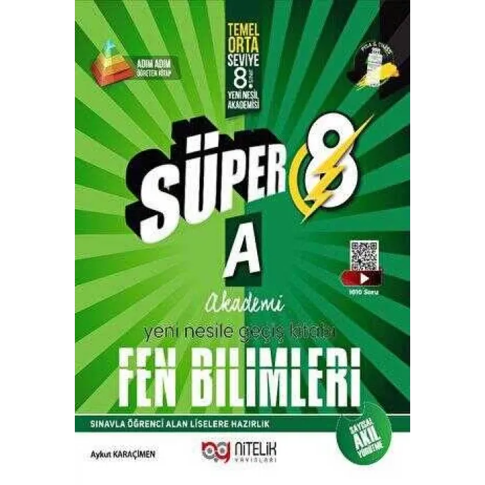 Nitelik Yayınları Süper 8 Fen Bilimleri A Yeni Nesile Geçiş Kitabı