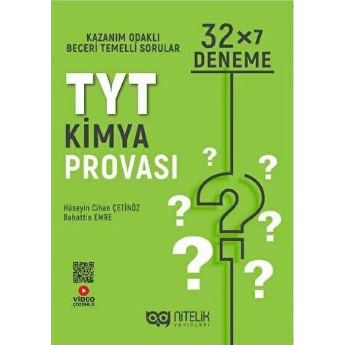 Nitelik YKS TYT Kimya Provası 32x7 Deneme Sınavı