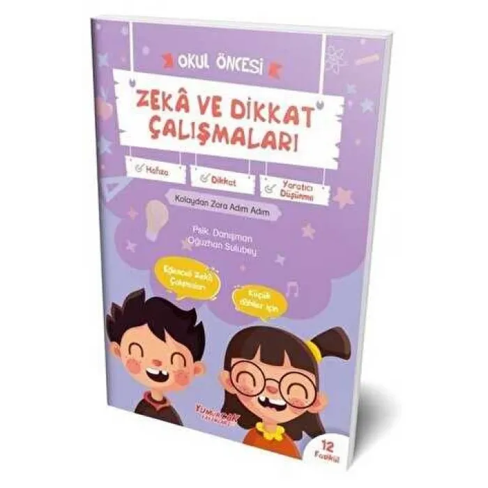 Okul Öncesi Zeka ve Dikkat Çalışmaları Seti 12 Kitap