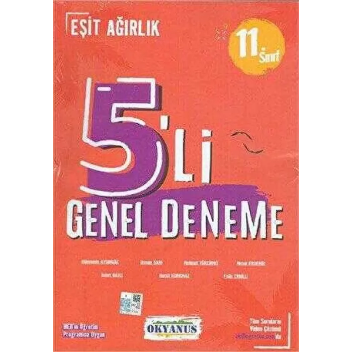Okyanus Yayınları 11. Sınıf 5`li Genel Deneme Eşit Ağırlık