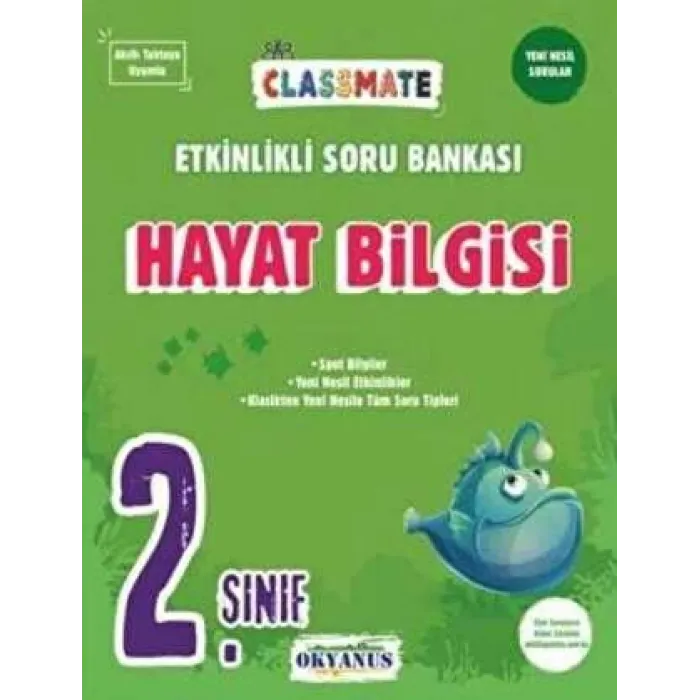 Okyanus Yayınları 2. Sınıf Hayat Bilgisi Classmate Etkinlikli Soru Bankası