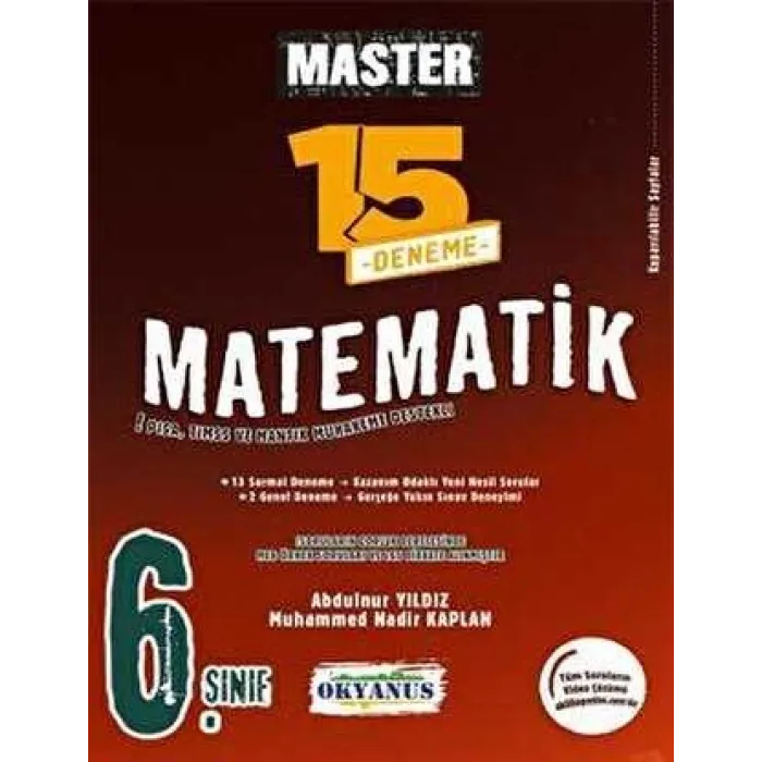 Okyanus Yayınları 6. Sınıf Master 15 Matematik Denemesi