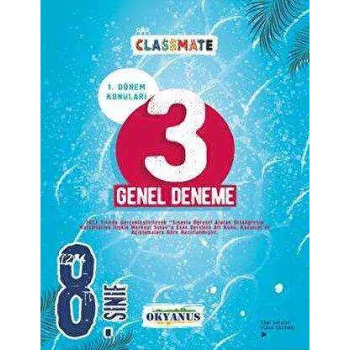 Okyanus Yayınları 8. Sınıf Classmate 1. Dönem 3 Genel Deneme