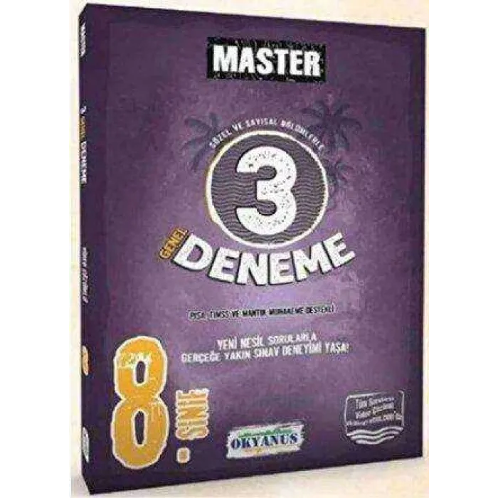 Okyanus Yayınları 8. Sınıf Master 3 Deneme