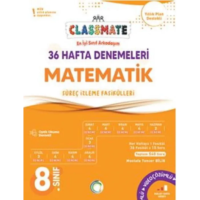 Okyanus Yayınları 8. Sınıf Matematik Classmate 36 Hafta Denemeleri