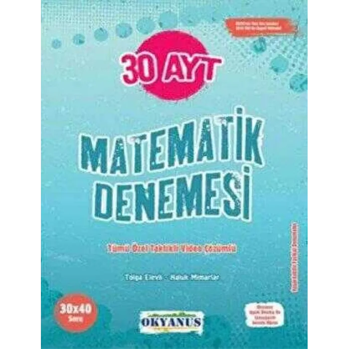Okyanus Yayınları AYT 30 Matematik Denemesi