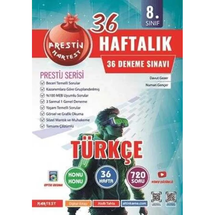 Omage Yayınları 8. Sınıf Haftalık Türkçe Denemeleri