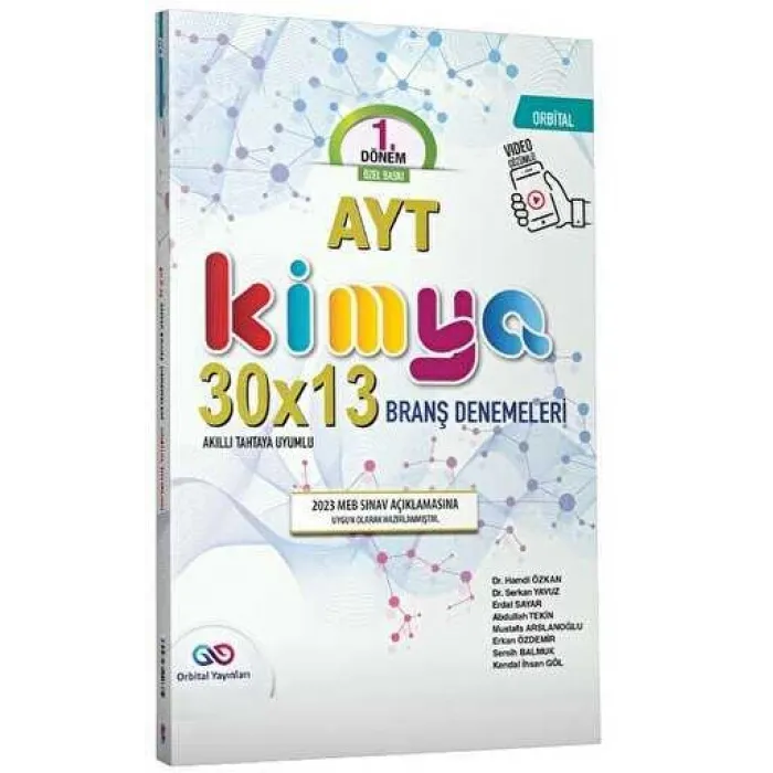 Orbital Yayınları AYT Kimya 30 x 13 Denemeleri Özel Baskı