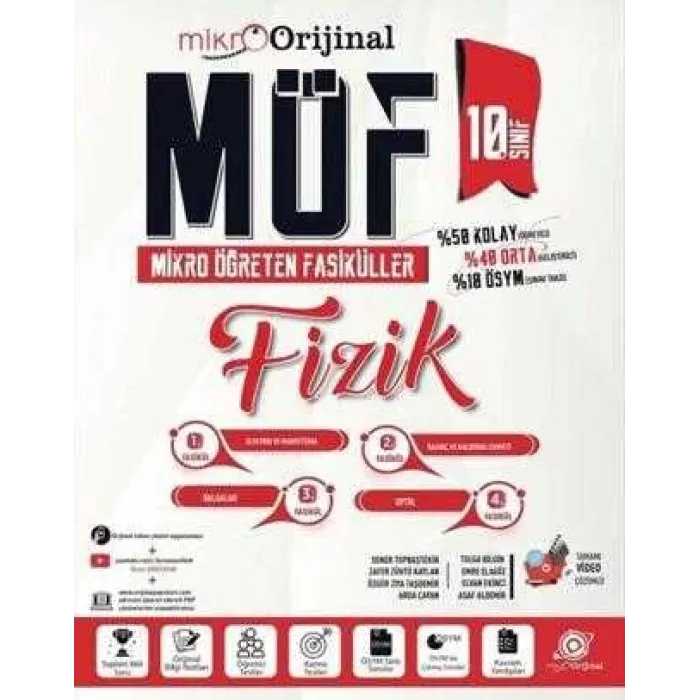 Orijinal Yayınları 10. Sınıf Fizik MÖF Mikro Öğreten Fasiküller