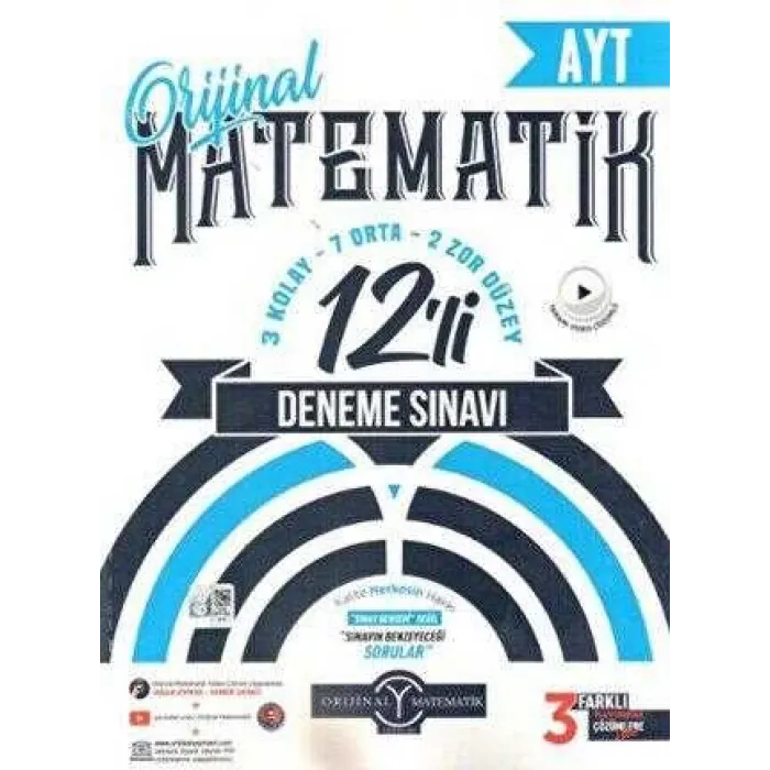 Orijinal Yayınları AYT Matematik 12 li Deneme Sınavı