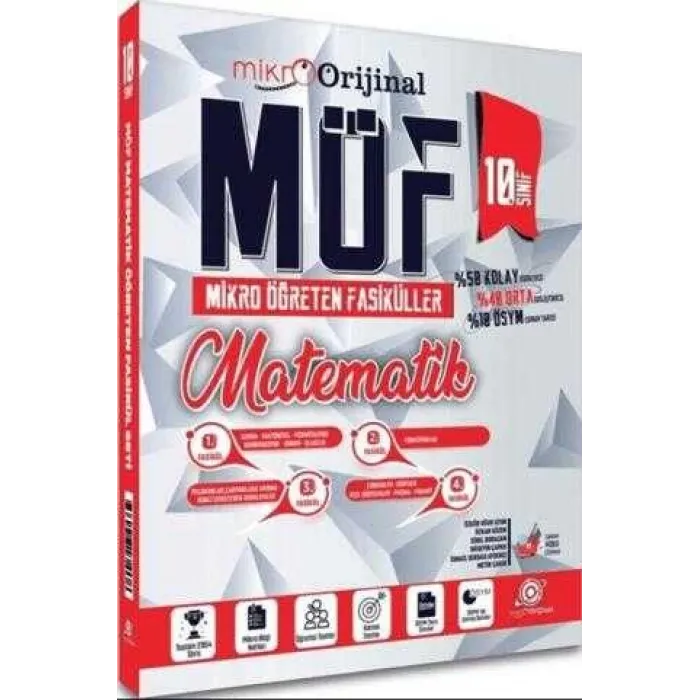 Orijinal Yayınları Orijinal Mikro 10. Sınıf Matematik MÖF Mikro Öğreten Fasiküller