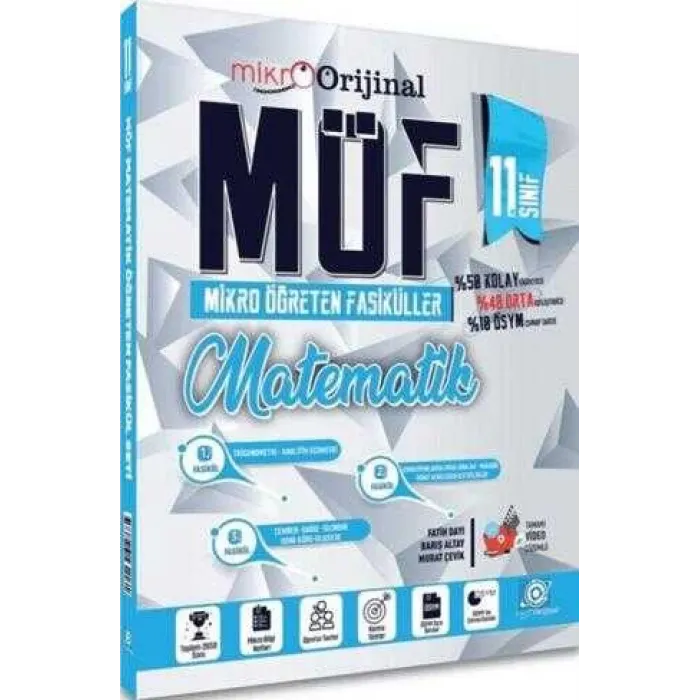 Orijinal Yayınları Orijinal Mikro 11. Sınıf Matematik MÖF Mikro Öğreten Fasiküller
