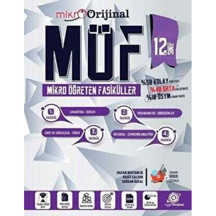 Orijinal Yayınları Orijinal Mikro 12. Sınıf Matematik MÖF Mikro Öğreten Fasiküller
