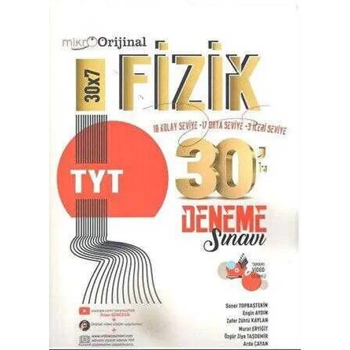 Orijinal Yayınları YKS TYT Fizik Mikro Orijinal 30x7 Deneme