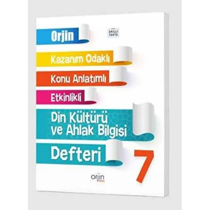 Orjin Kitap Orjin 7. Sınıf Din Kültürü Ve Ahlak Bilgisi Akıllı Defter