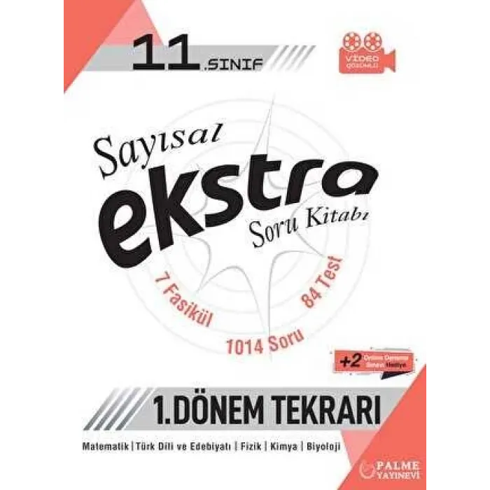 Palme 11. Sınıf Sayısal Ekstra Soru Kitabı 1.Dönem Tekrarı