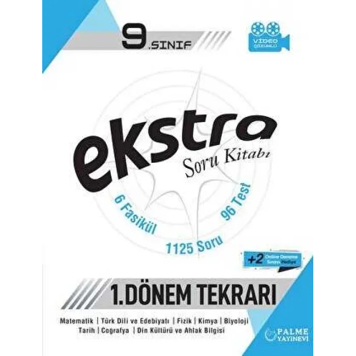 Palme 9. Sınıf Ekstra Soru Kitabı 1.Dönem Tekrarı