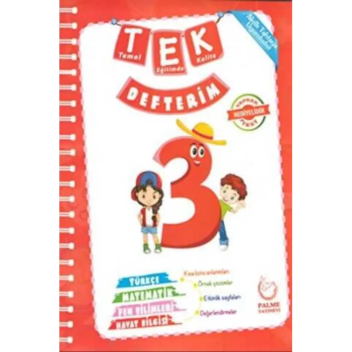 Palme Yayıncılık 3. Sınıf Tek Defterim Yaprak Test Hediyeli