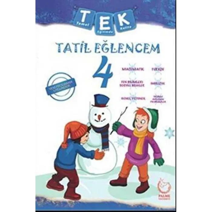 Palme Yayıncılık 4. Sınıf Tek Tatil Eğlencem Seti Kış 1. Yarıyıl