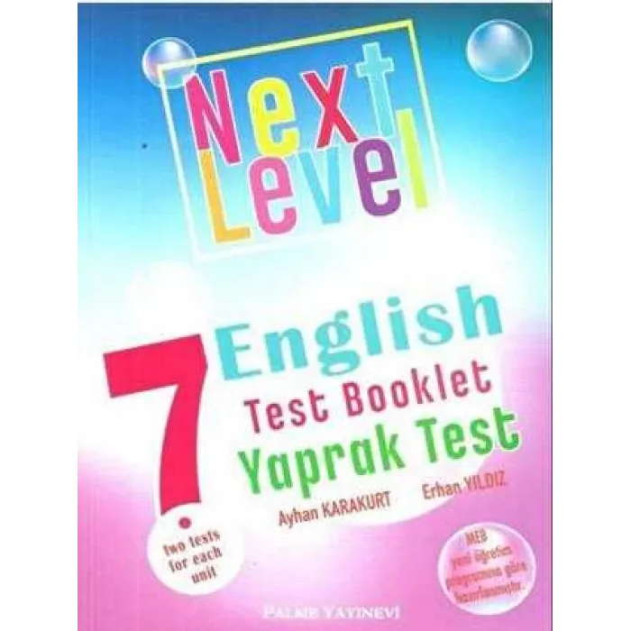 Palme Yayıncılık 7. Sınıf Next Level English Test Booklet