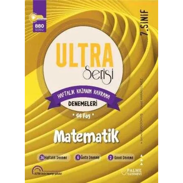 Palme Yayıncılık 7. Sınıf Ultra Serisi Matematik Denemeleri 44 Föy