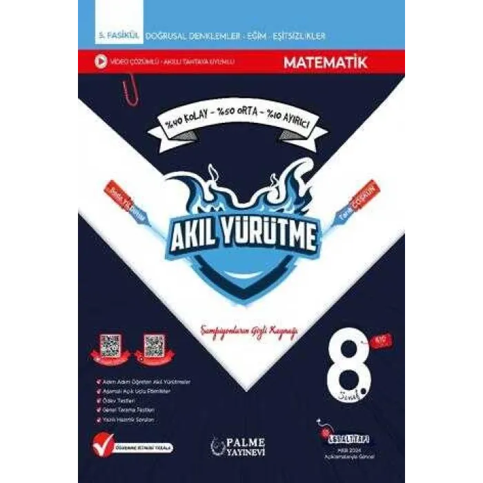 Palme Yayıncılık 8. Sınıf Akıl Yürütme Matematik Video Çözümlü