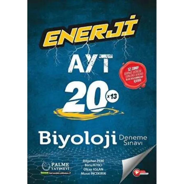 Palme Yayıncılık - Bayilik Enerji AYT Biyoloji 20 Deneme Sınavı