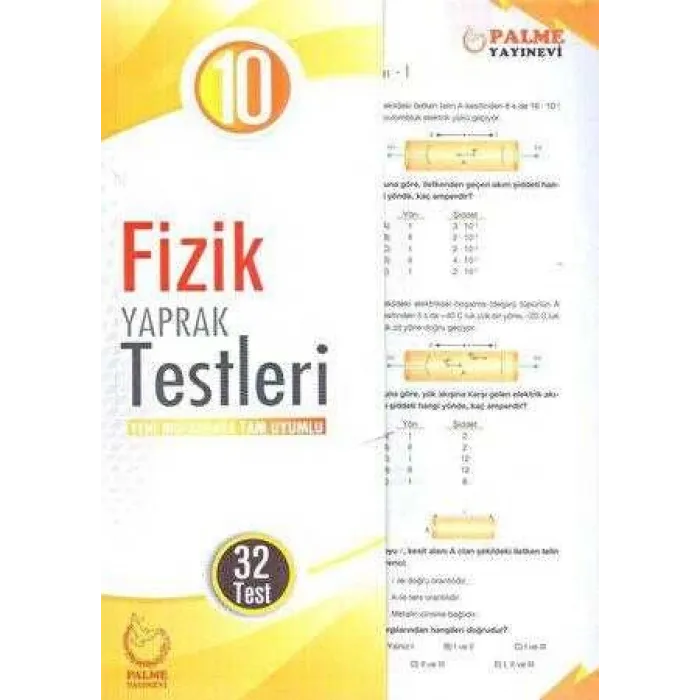 Palme Yayıncılık - Bayilik Palme Yaprak Test 10. Sınıf Fizik