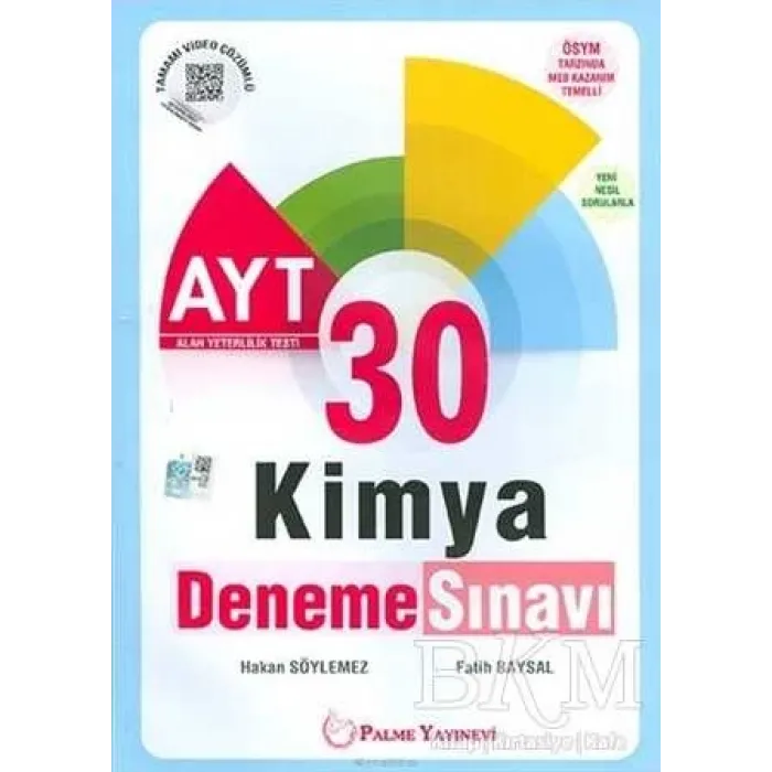 Palme Yayıncılık - Bayilik Palme YKS AYT Kimya 30 Deneme Sınavı