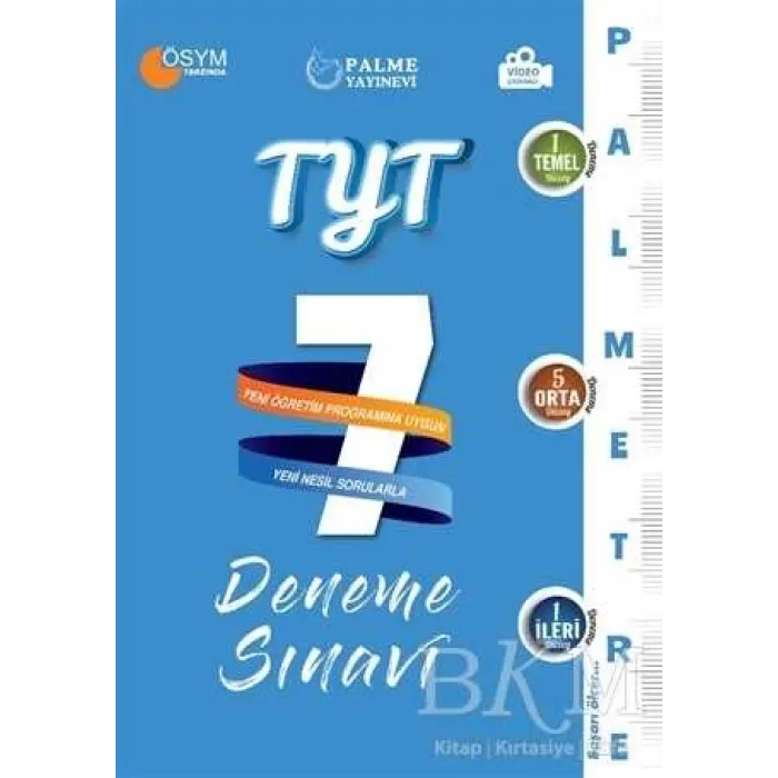 Palme Yayıncılık - Bayilik Palme YKS TYT 7 Deneme Palmetre Video Çözümlü