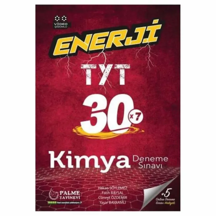 Palme Yayıncılık - Bayilik Palme YKS TYT Enerji Kimya 30 Deneme Sınavı Video Çözümlü