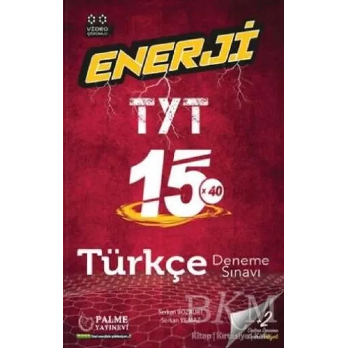 Palme Yayıncılık - Bayilik Palme YKS TYT Enerji Türkçe 15 Deneme Sınavı Video Çözümlü