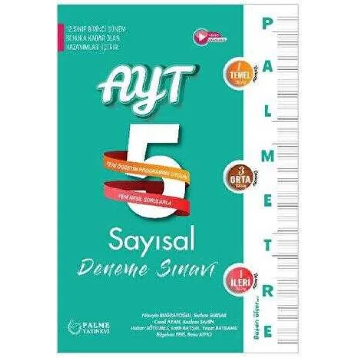 Palme Yayıncılık - Bayilik Palmetre AYT Sayısal 5 Deneme Sınavı