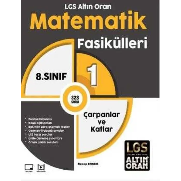Palme Yayıncılık LGS Altın Oran Matematik Fasikülleri 1 Çarpanlar ve Katlar