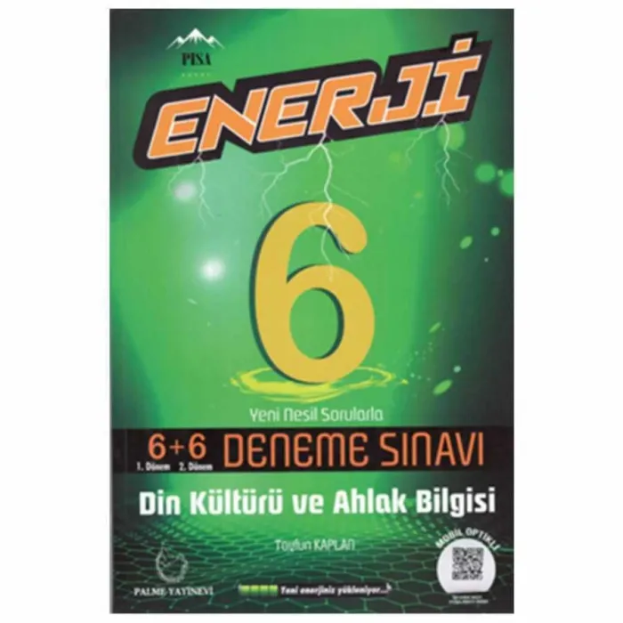 Palme Yayıncılık Palme 6. Sınıf Enerji Din Kültürü ve Ahlak Bilgisi 6+6 Deneme Sınavı