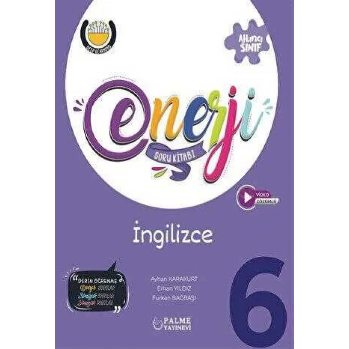 Palme Yayıncılık Palme 6. Sınıf Enerji İngilizce Soru Kitabı