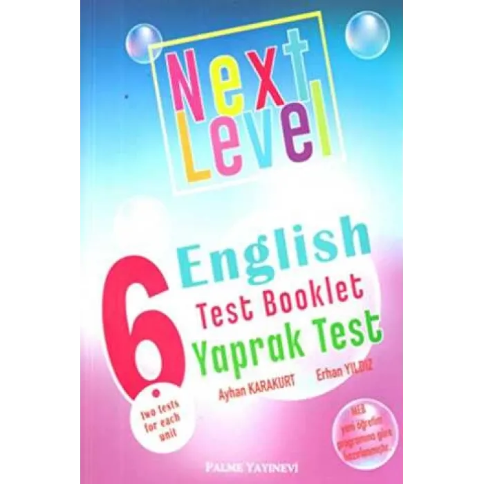 Palme Yayıncılık Palme 6. Sınıf Next Level English Test Booklet Yaprak Test
