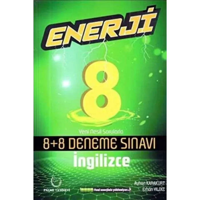 Palme Yayıncılık Palme 8. Sınıf İngilizce Enerji 8+8 Deneme Sınavı