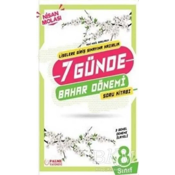 Palme Yayıncılık Palme 8. Sınıf LGS 7 Günde Bahar Dönemi Soru Kitabı