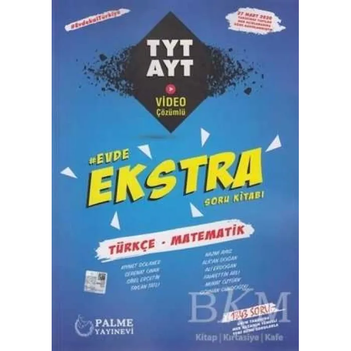 Palme Yayıncılık Palme TYT AYT Türkçe Matematik Evde Ekstra Soru Kitabı