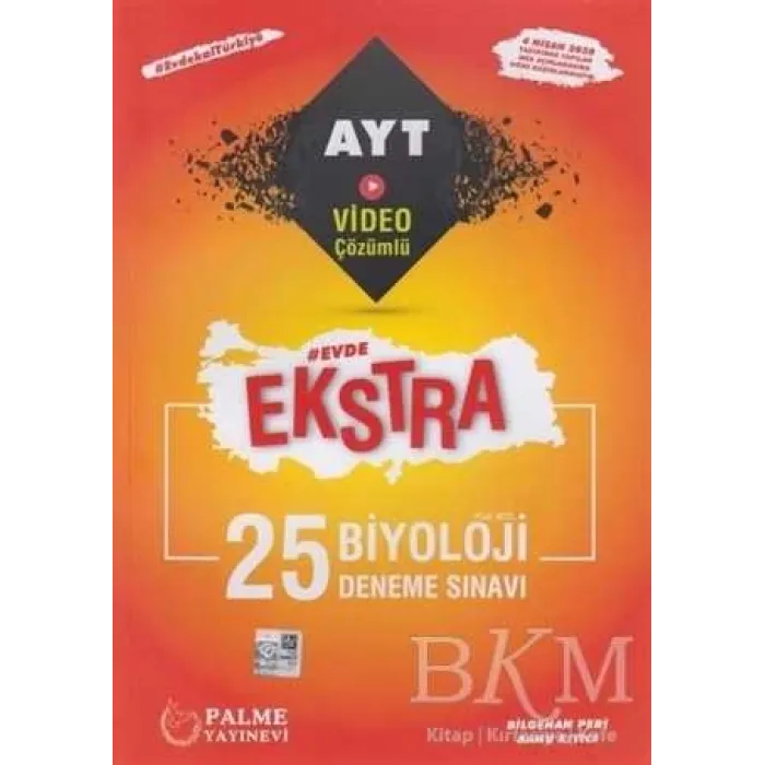 Palme Yayıncılık Palme YKS AYT Ekstra Biyoloji 25 Deneme Sınavı