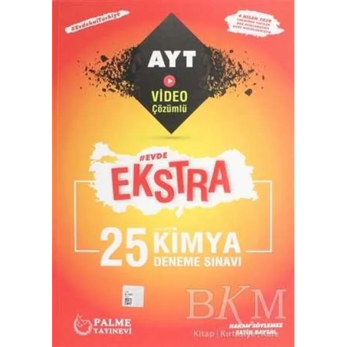 Palme Yayıncılık Palme YKS AYT Ekstra Kimya 25 Deneme Sınavı