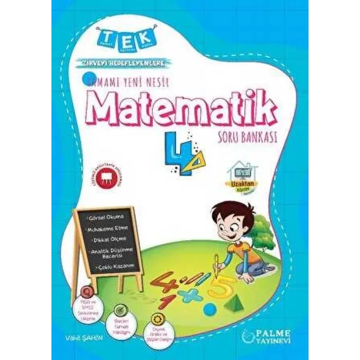 Palme Yayıncılık Tek 4.Sınıf Tamamı Yeni Nesil Matematik Soru Bankası