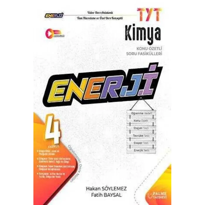 Palme Yayıncılık TYT Enerji Kimya Konu Özetli Soru Fasikülleri 4 Fasikül
